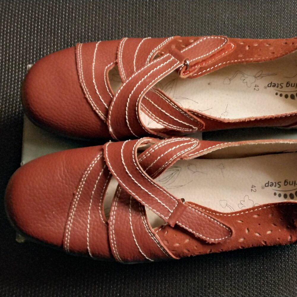Red Leather 'Mary-Janes'